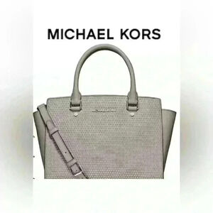 Preowned, Michael Kors, Selma Bag, gray, silver details